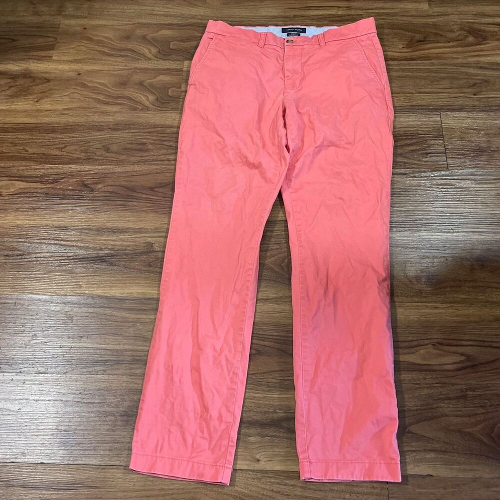 Tommy Hilfiger Pants Pink Stretch Chino Straight 5-Pocket Casual Mens 32X32